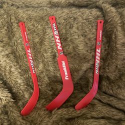 Set of 3 Frankin NHL Shot Zone Mini Knee Hockey Stick