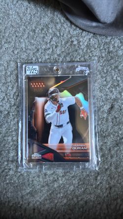 Jarren Duran Topps Chrome Black 21/25 Baseball Card