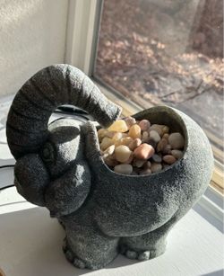 Elephant Figurine Planter Fountain