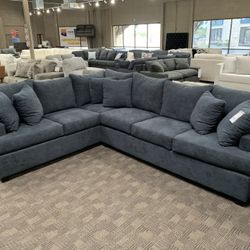 New Blue sectional Couch 