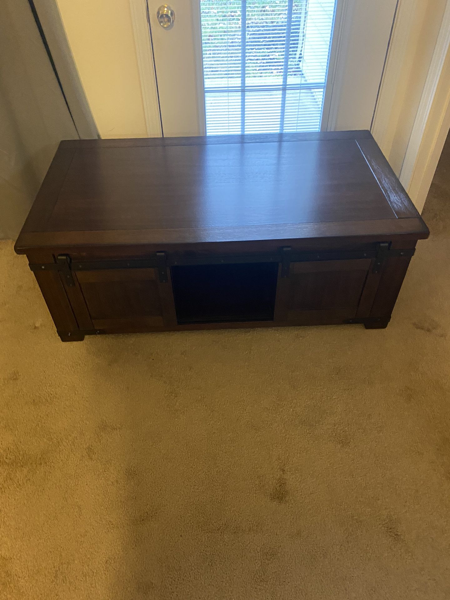 Large Coffee Table With Two Barn Doors