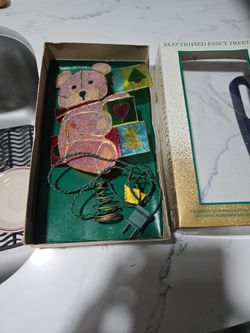 Antique bear tree topper  Works