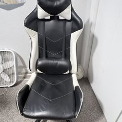 White and Black Gaming Chair