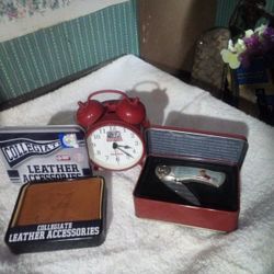 Roll Tide!!Alabama Fans .Brand New Wallet Alarm Clock.Collectable  Tin All For One Price
