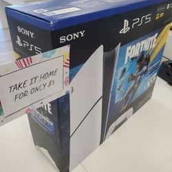 🚨 PS5 Gaming Console Deal – Slim Digital Edition Fortnite Bundle (Brand New) Now $449 or $1 Down with 1-Year Warranty