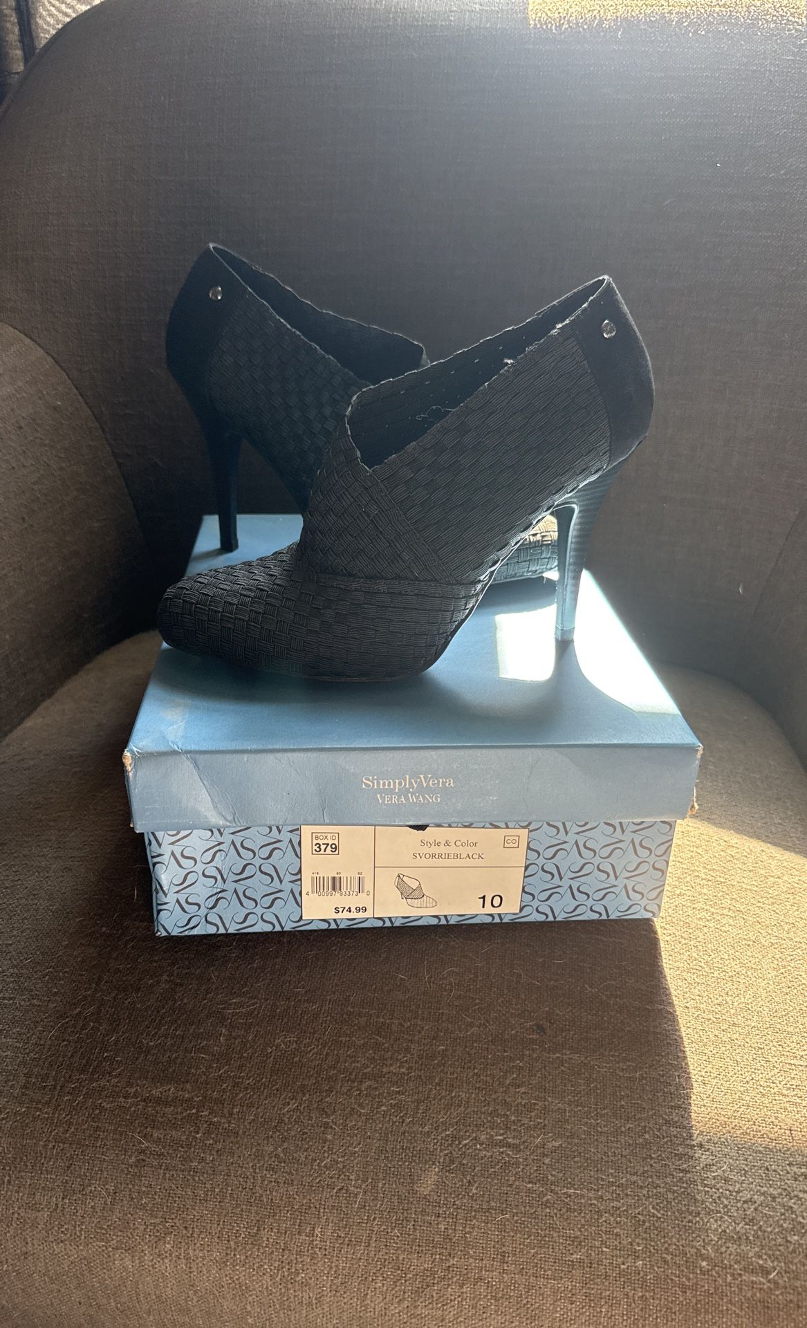 Black Weave Heel