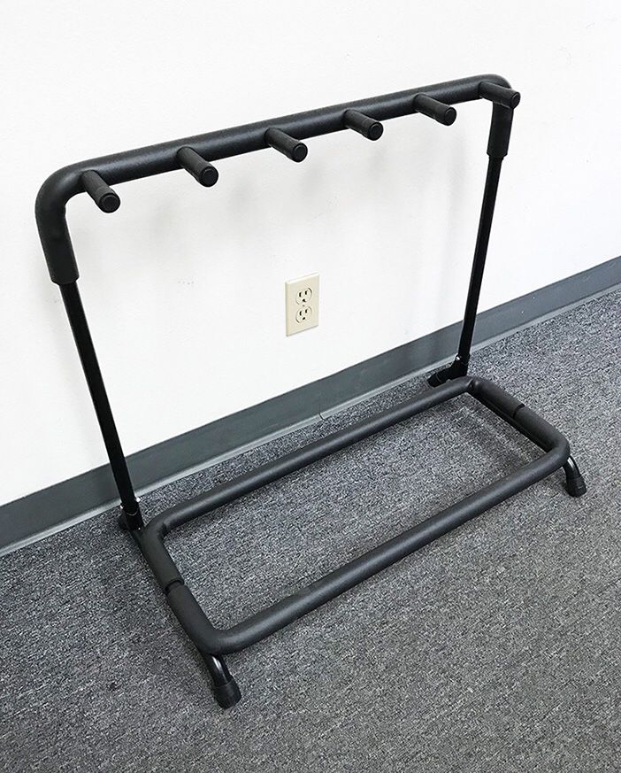 (New in box) $20 Five (5) Multiple Guitar Folding Stand Bass Acoustic Guitar Holder Rack Display