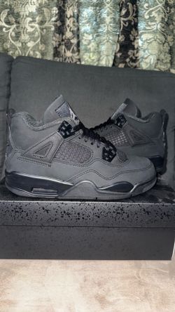 New Jordan 4 Grade school size 5.5y Black Cat (2025)