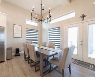 Ashley Gray Wood Dining Table with 6 Chairs