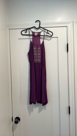 Purple Spaghetti Strap Mini Dress