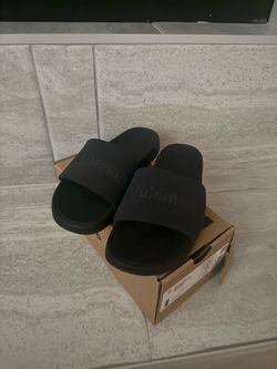 Lululemon Black Slide Sandals
