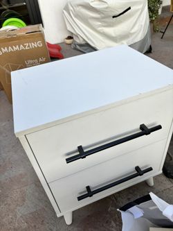 Black And White Nightstand -2 Available $55 Each 