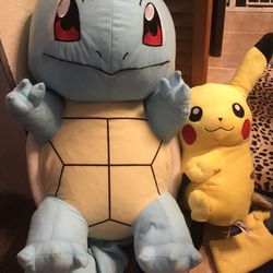 Pair Of 2 Pokemon Squirtle And Piachu Backpack 