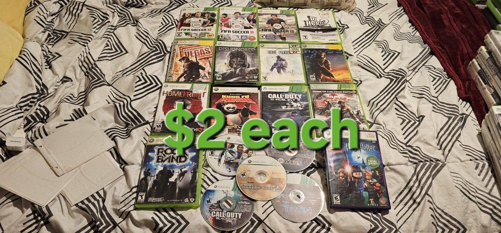Xbox 360 Games $2 Each