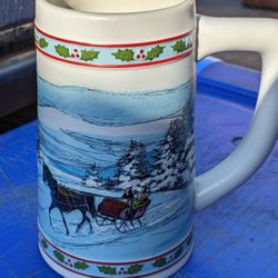 Vintage 1984 Miller High Life Beer Stein Limited Edition Christmas Holiday 
