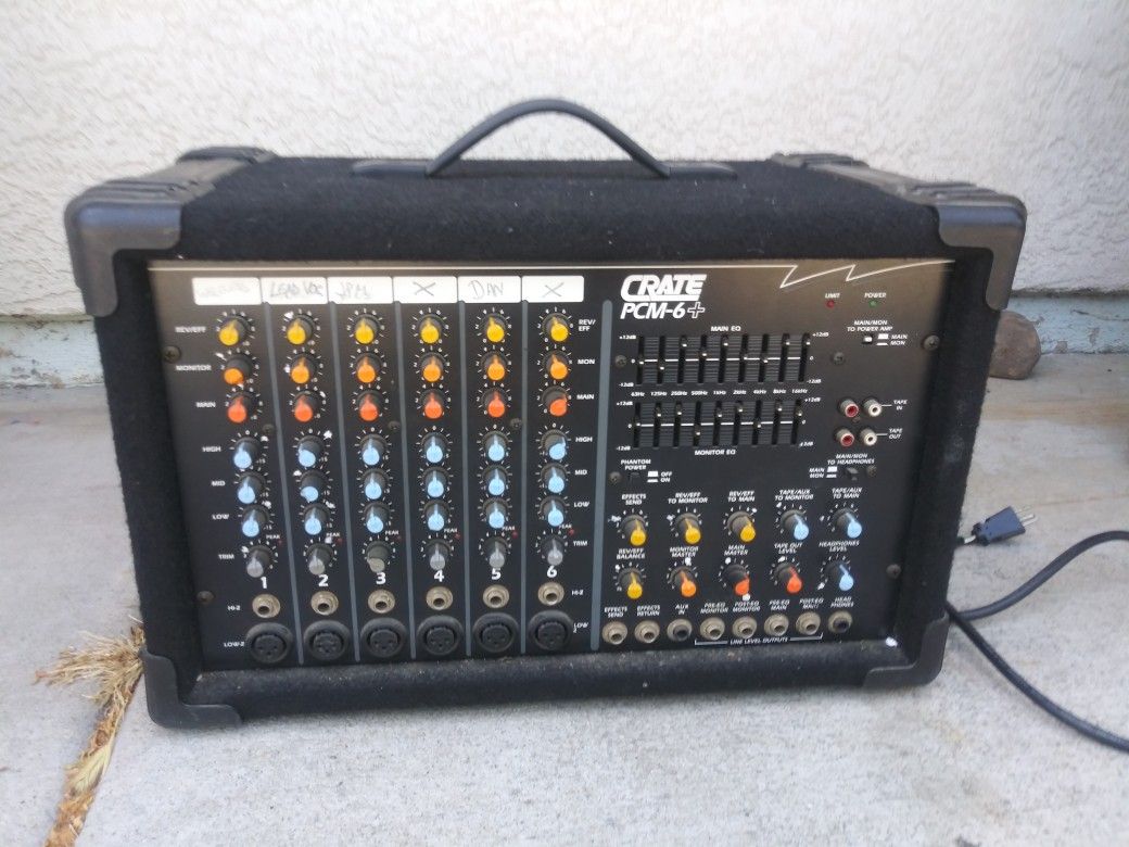 Crate PCM-6+ Powered Mixer 350 Watts, In Good Condition, $200 Or Best Offer