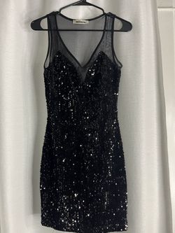 Sequin Black Dress