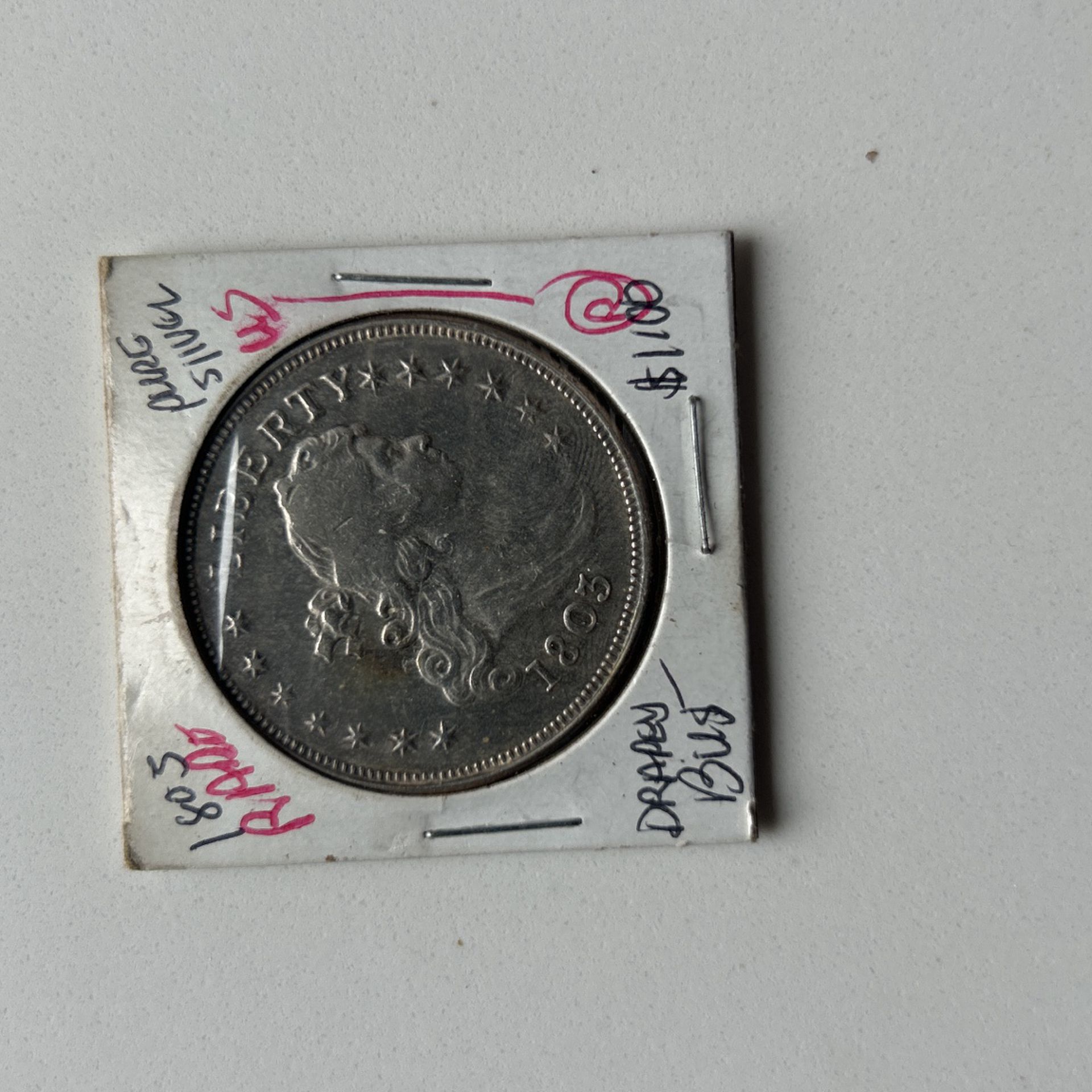 1803 Draped Bust Liberty Silver Dollar - RARE