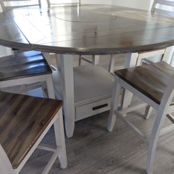 Real Wood 6 Piece Kitchen Table set