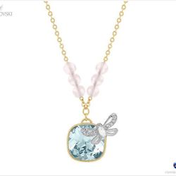 Swarovski Candy Square Pendant Necklace w/Butterfly 💎🦋💎