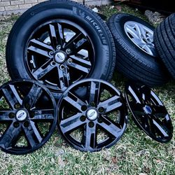 (4) 245/70/17 Michelin Primacy Tires Llantas Like New Ford Wheels w/ Sensors  