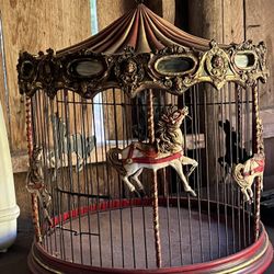 vintage carousel birdcage 