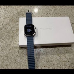 Apple Watch Ultra 3 49mm Cell Natural Titanium Anchor Blue Ocean Band