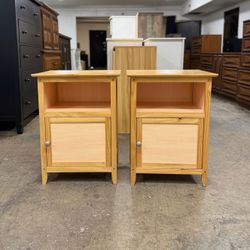 Price for Both - 2 Light Wood Nightstands / Nightstand Set / End Tables / Side Tables