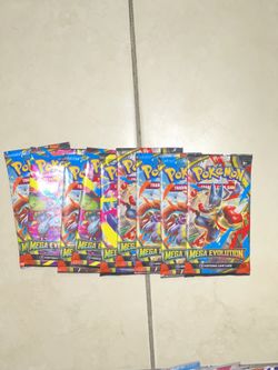 Pokémon TCG Mega Evolution Booster Packs Lot of 9 Sealed 10 Cards Official