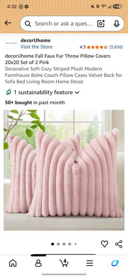 Pink Throw Pillow Covers - Set of 2
