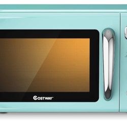 Costway Retro 0.9Cu.ft 900W Countertop Microwave Oven