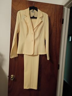 Yellow Pantsuit Size 7 Pants L Jacket