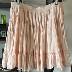 GAP Dusty Pink Ruffle Casual Skirt SIZE M RUNS LARGE pastel pink ruffled petticoat kawaii style skirt with ruching