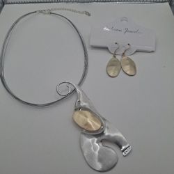 Elephant Pendant Necklace Set 