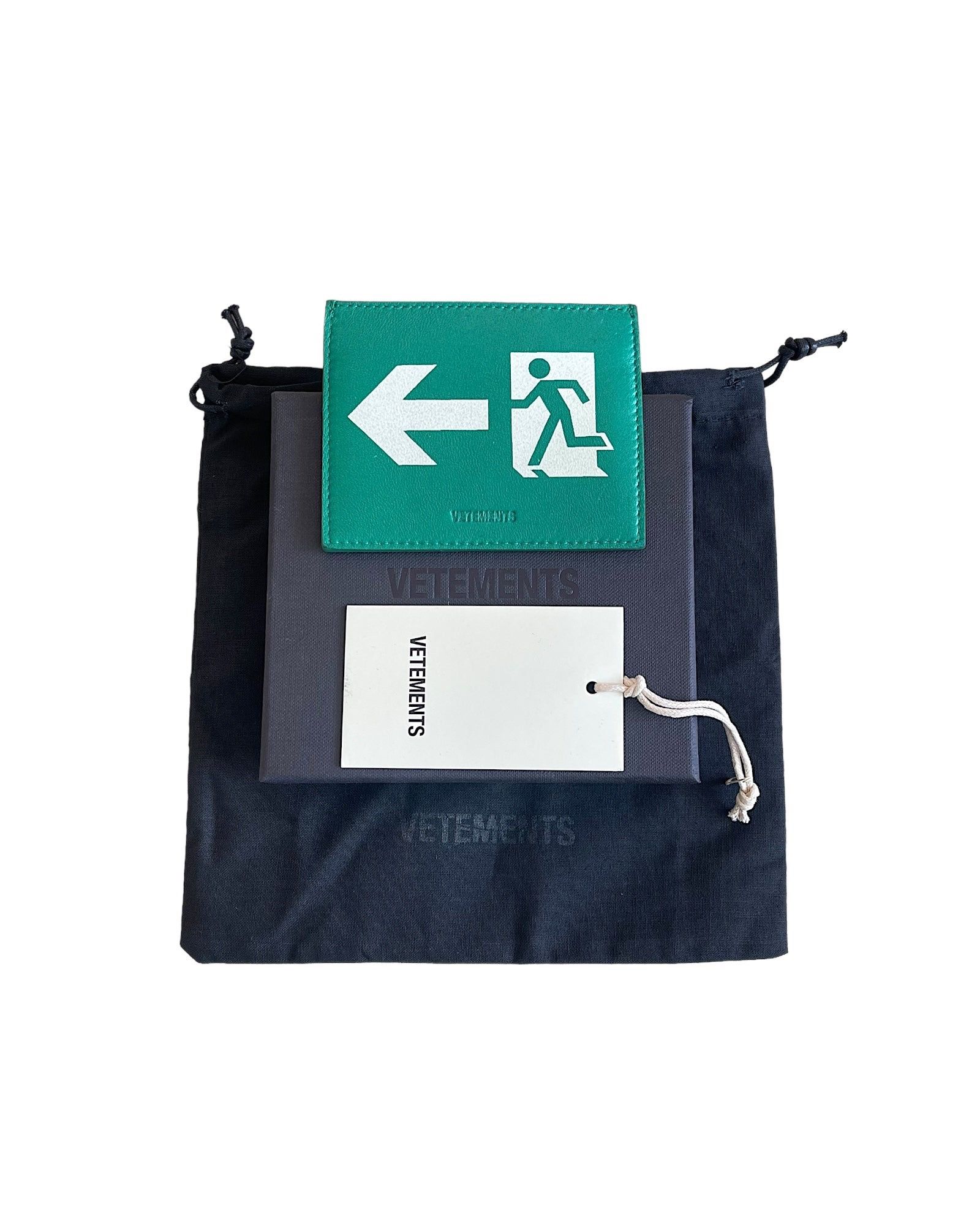 Vetements 2018 Exit Leather Card Holder Wallet
