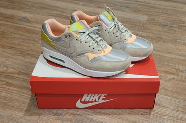 Nike Wmns Air Max 1 PRM "String Sunset Glow" Sneakers/ US 7.5/ Tan Peach & Silver