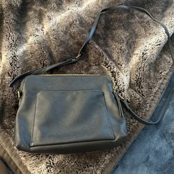 Black Crossbody Faux Leather Purse 