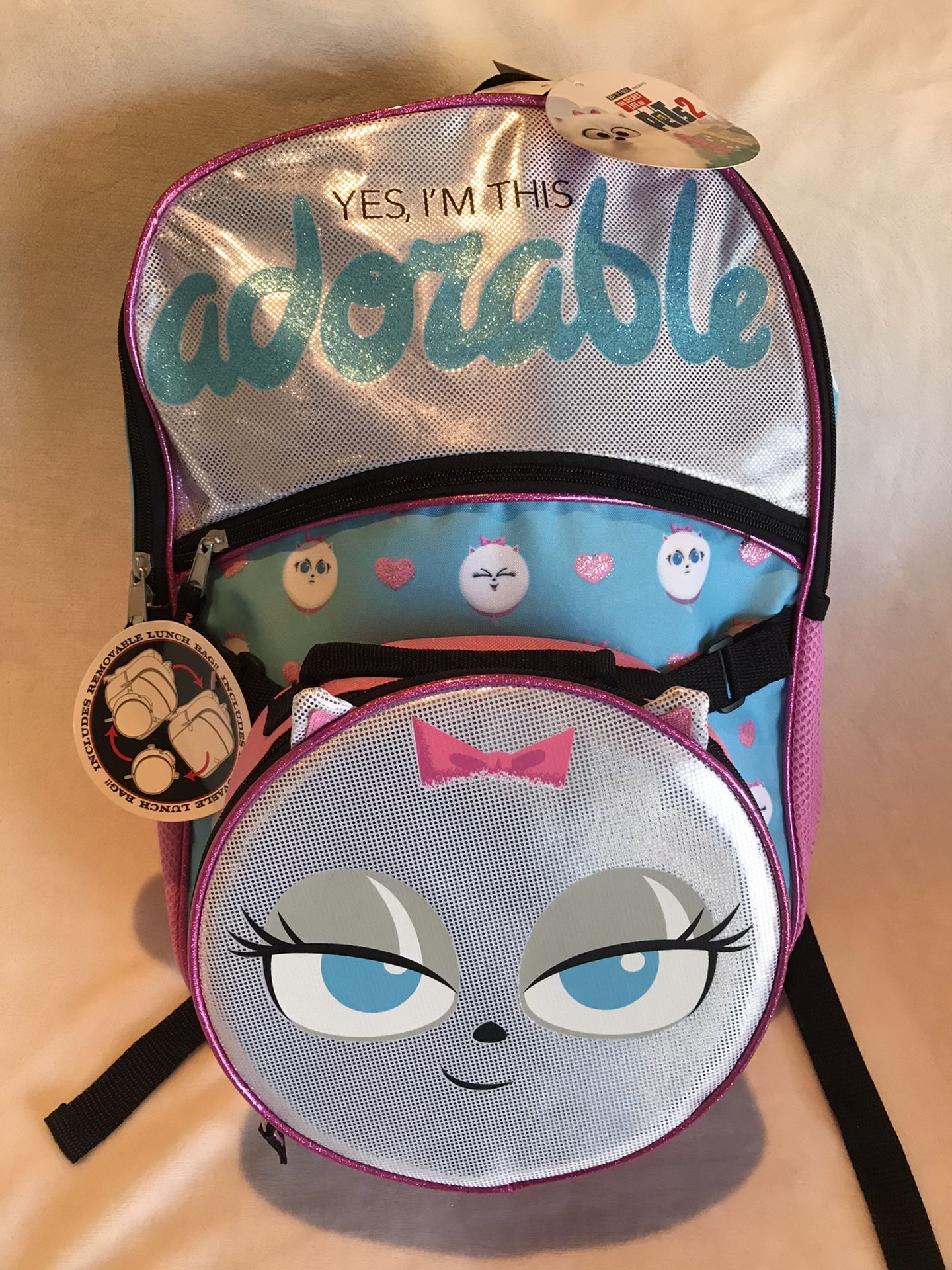 Secret Life of Pets 2 Backpack with Lunch Bag