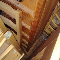 Wooden With Four Wooden Chairs