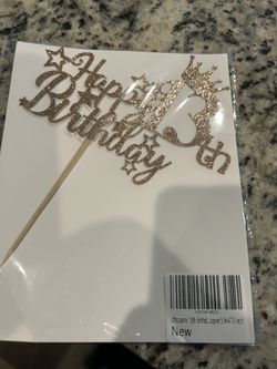 Cake Topper Never Used 13th Birthday Rose gold 