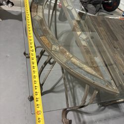 Glass Top Coffee Table – Metal Base (Heavy & Sturdy)