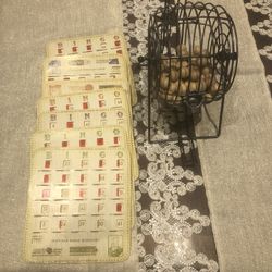 Bingo Game Spinning Wheel, Tracking Board And 7 Boards