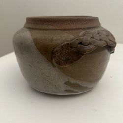 Vintage Boho Minimalist Primitive Hand Made Pottery Clay Vase
