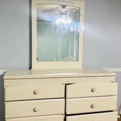 MIRROR CREAM COTTAGE Dresser 