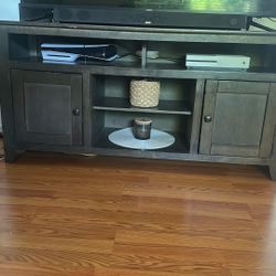 Rustic Dark Gray Tv Stand 