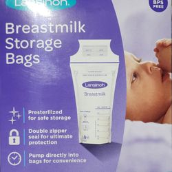 Breast milk storage bags