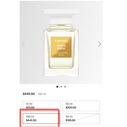 ❗58% OFF❗ TOM FORD WHITE SUEDE EAU DE PARFUM 100ML SEALED（RETAIL $400）