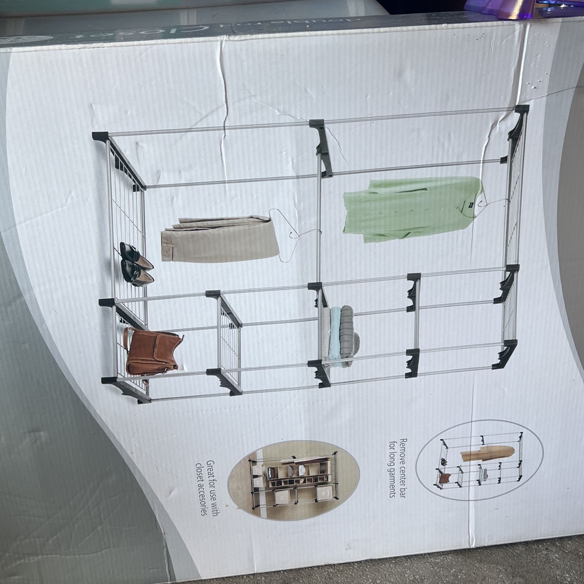 Close it organizer, double rod closet, brand new inbox, asking $20