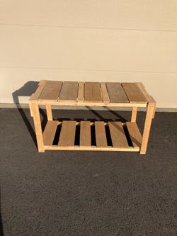 Wooden table/stand/storage bench