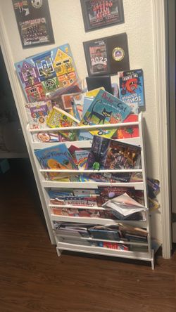 Book shelf with books